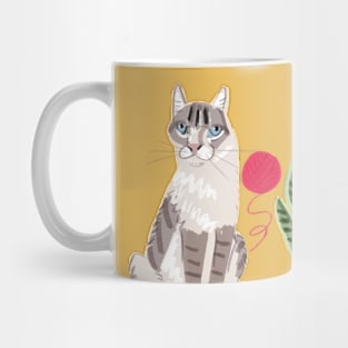 Bogey the Cat in Yellow Mug